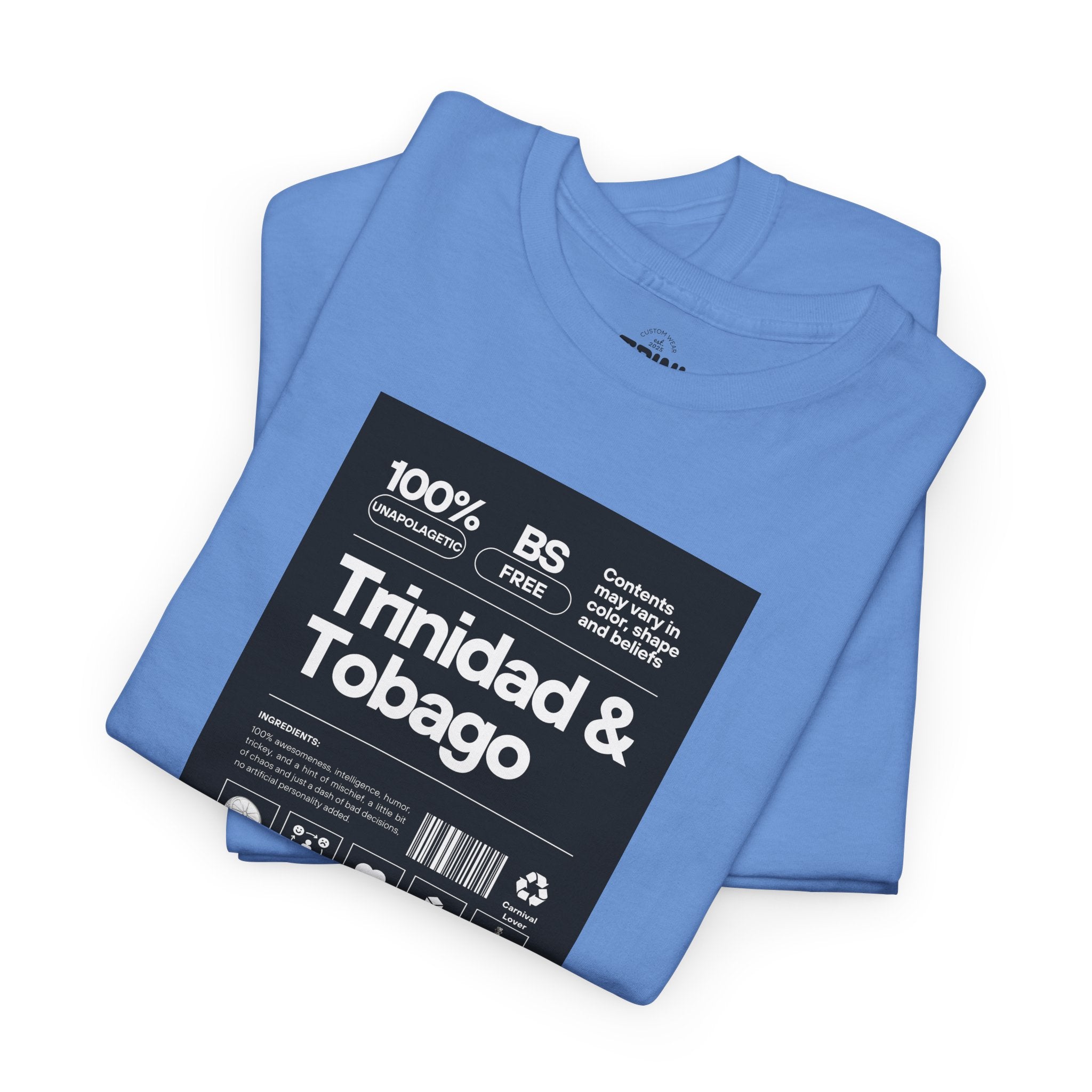 "100% Trini" - Trinbago Culture Inspired T-Shirt